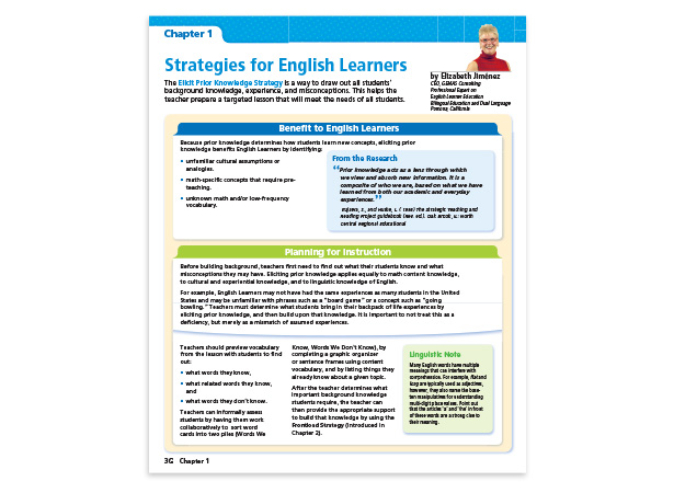 Specialized ELD Strategies
